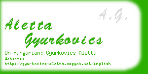 aletta gyurkovics business card